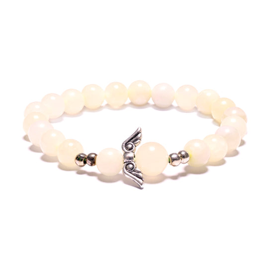 8mm Engelsarmband ohne Box - Jade