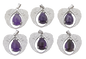 Amethist Hanger mit Engelsflügeln (Set aus 6 Stück)