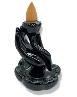 Rückfluss-Räuchergefäß Hand mit Lotus (25528)