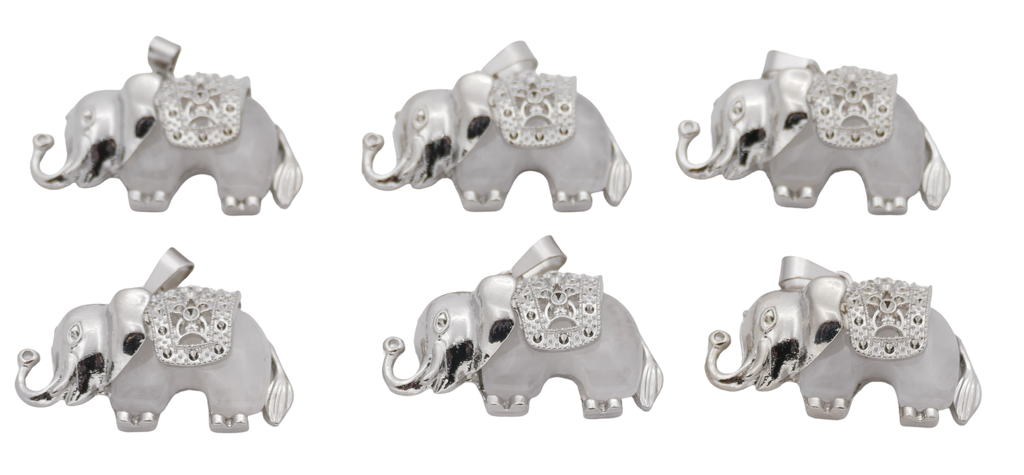 Bergkristal Olifant Edelsteen Kleiderbügel (Set von 6 Stück)