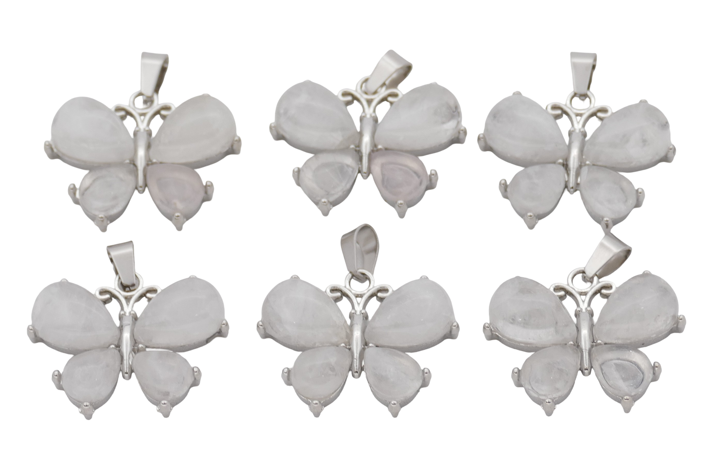 Bergkristal Vlinder Edelsteen Kleiderbügel (Set von 6 Stück)