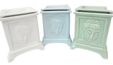 Buddha Duftlampe Luxus-Set mit 3 Stück – Jade, Hellblau &amp; Weiß