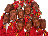 Buddhakopf-Glücksanhänger (6 Stück)