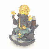 Rückfluss-Räuchergefäß Ganesha Grün (0702-9)