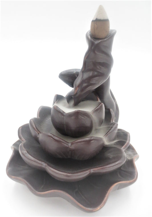 Rückfluss-Räuchergefäß, großer Lotus (CY313-8)