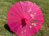 Chinesischer Sonnenschirm - Fuchsia (Klein)