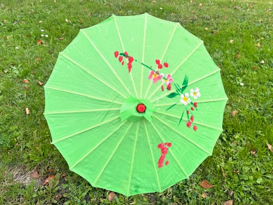 Chinesischer Sonnenschirm - Grün (Klein)