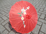 Chinesischer Regenschirm - Rot (Groß)