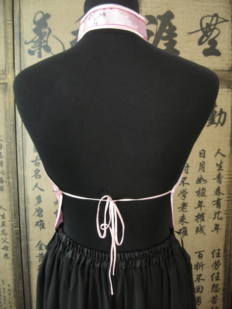 Chinesisches Shirt mit ffnung und Blumen (rosa)
