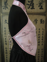 Chinesisches Shirt mit ffnung und Blumen (rosa)