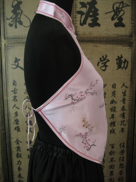 Chinesisches Shirt mit ffnung und Blumen (rosa)