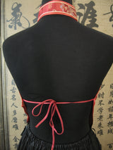 Chinesisches Shirt mit ffnung und Drachen (rot)