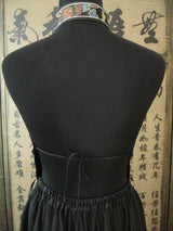 Chinesisches Shirt mit ffnung und Drachen (schwarz)