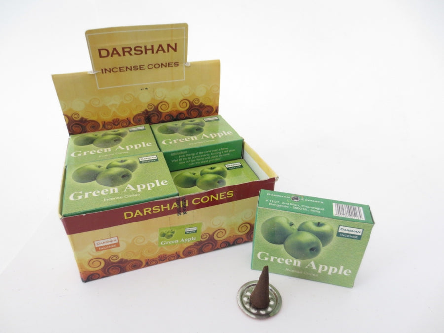 Darshan Räucherkegel - Grüner Apfel
