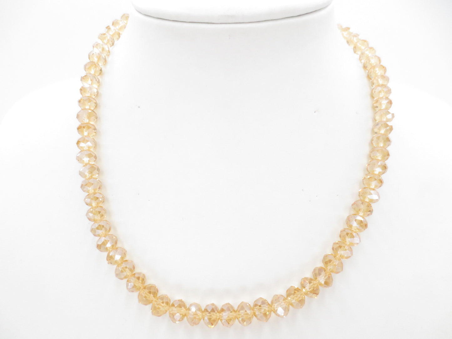 Dunne kristal ketting geel