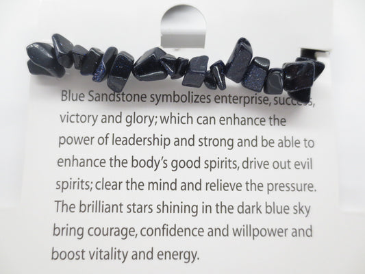 Edelstein-Splitarmbänder-Blau Sandstein (12 Stück)