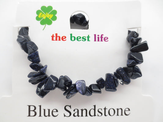 Edelstein-Splitarmbänder-Blau Sandstein (12 Stück)