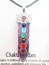 7 Chakra Edelstein Halskette Anhänger - Amethyst