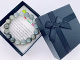 12mm Edelstein Armband mit Geschenkbox - Labradorit