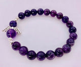 8mm Engelsarmband mit Box - Amethyst