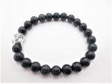 8 mm Buddha Schwarzer Turmalin Armband – Geschenkbox Inklusive