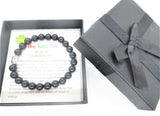 8 mm Buddha Schwarzer Turmalin Armband – Geschenkbox Inklusive