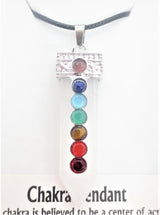 7 Chakra Edelstein Halskette Anhänger (I) - Bergkristall