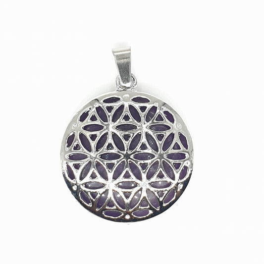 Amethyst-Edelstein Blume des Lebens Anhänger