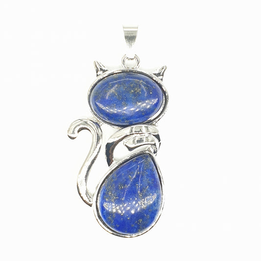 Lapis Lazuli Edelstein Katze Anhänger