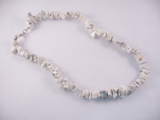 Edelsteen Halskette 45cm Howlite White