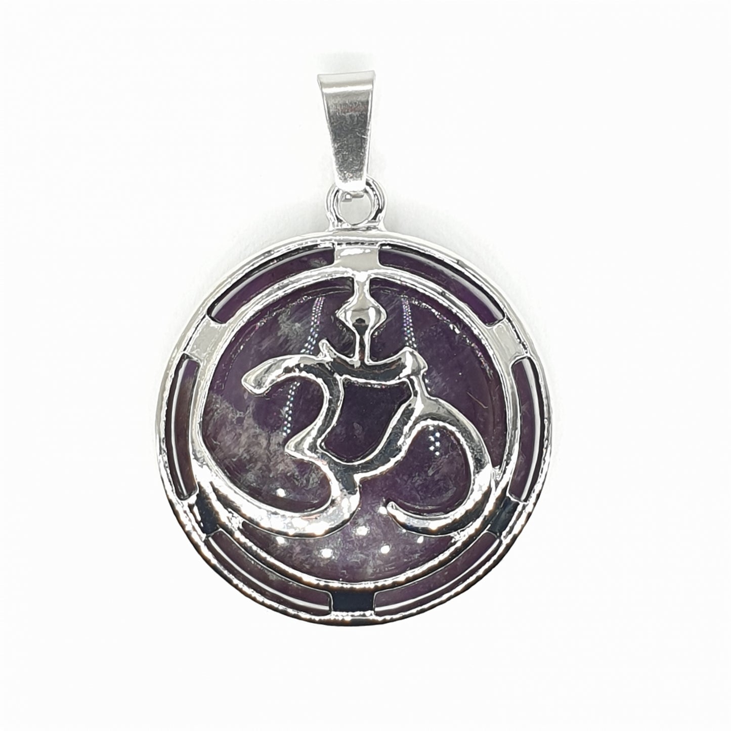 Edelsteen Om-Anhänger – Amethyst