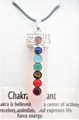 7 Chakra Edelstein Halskette Anhänger (I) - Rosenquarz