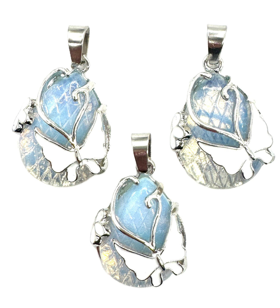 Edelstein-Schmetterlingsanhänger - Opal (3 Stück)