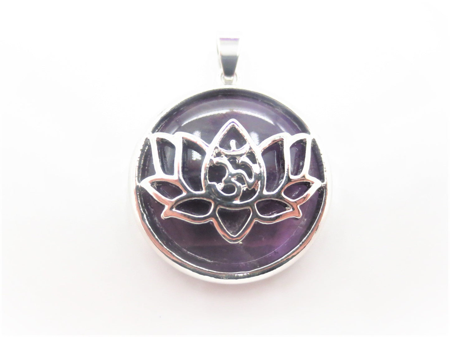 Edelstein Lotus Anhänger - Amethyst