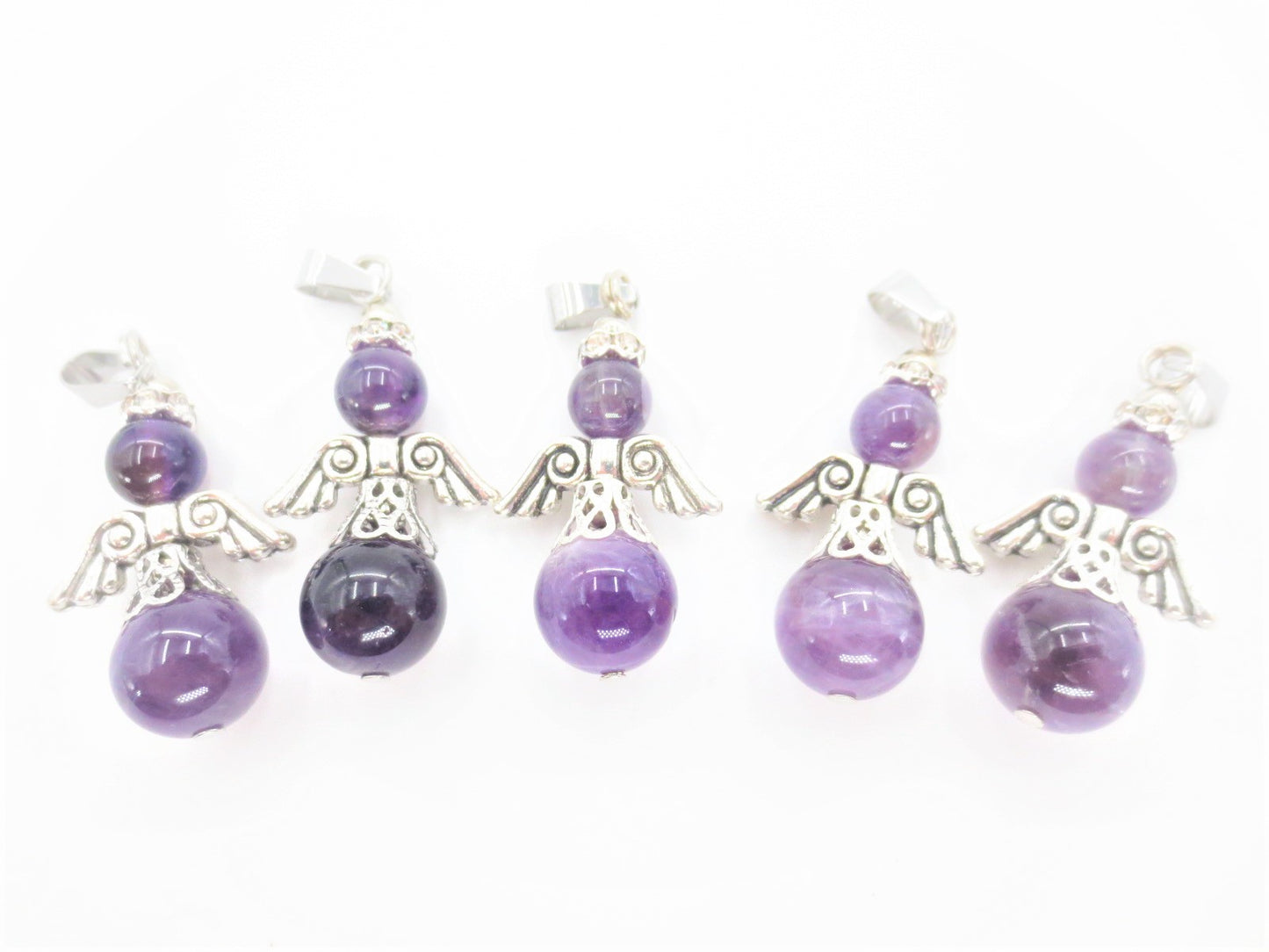 Engel Edelsteen-Anhänger-Set (5.) – Amethyst