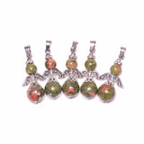 Engel Edelstein Anhnger Set (5 Stck) - Unakite
