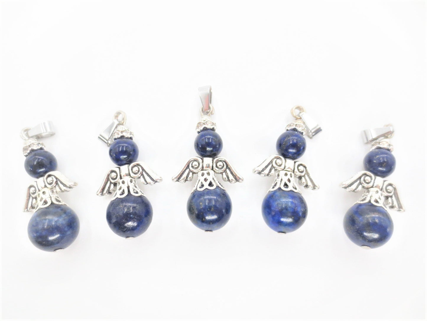 Engel Edelstein Anhänger-Set (5 Stück) – Lapislazuli