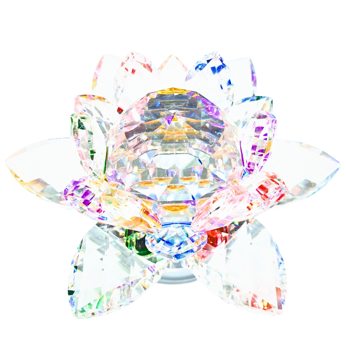 Mischfarbe Kristall Lotus Ornament auf Standaard (Medium)