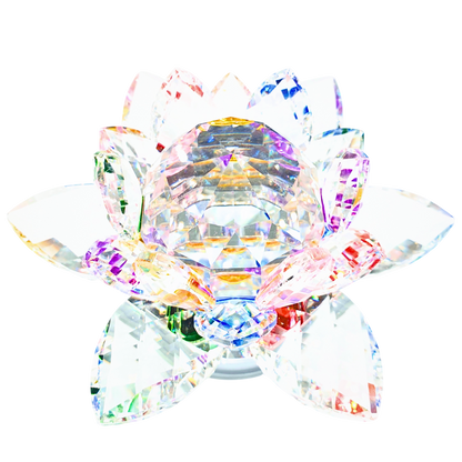 Mischfarbe Kristall Lotus Ornament auf Standaard (Medium)
