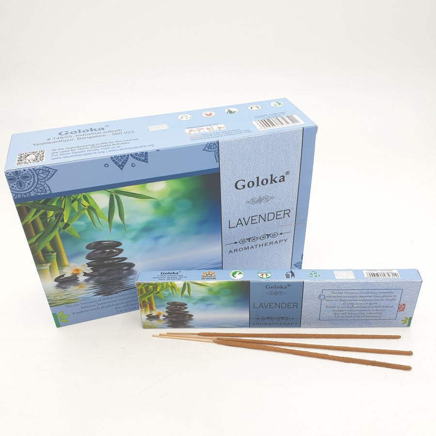 Goloka Lavendel Aromatherapie Masala Räucherstäbchen