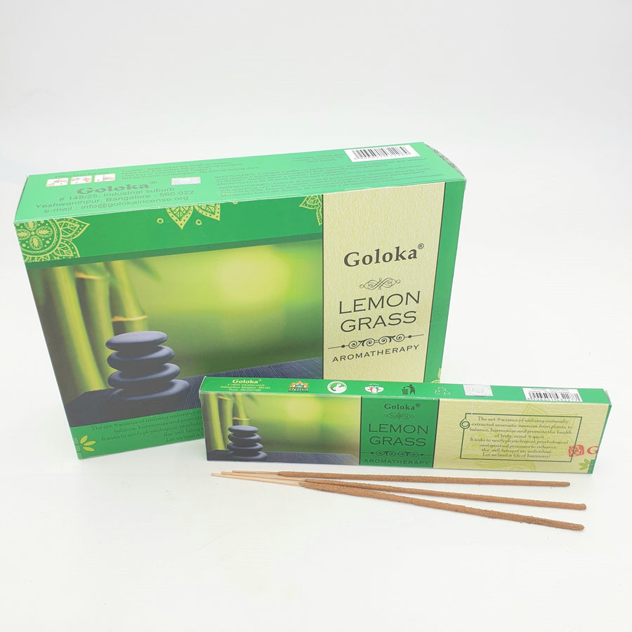 Goloka Zitronengras Aromatherapie Masala Räucherstäbchen