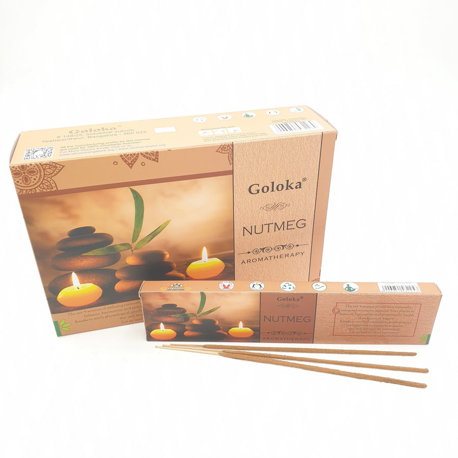 Goloka Muskat Aromatherapie Masala Räucherstäbchen