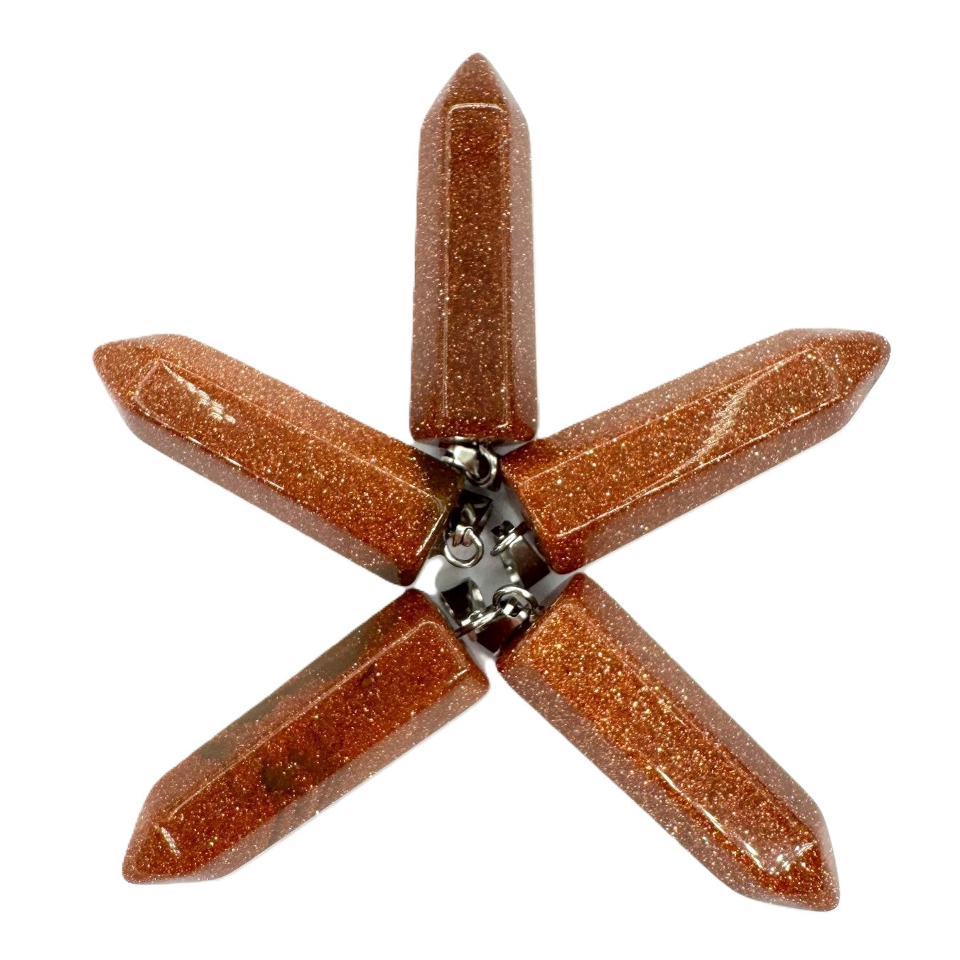 Gouden Zandsteen Hanger Pijl Set (5 Stück)