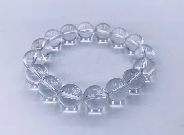 12mm Edelstein Armband ohne Box - Bergkristall