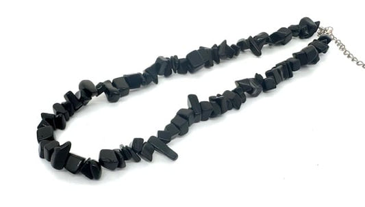 Großhandel 10 mm Einzelschleifen-Edelstein-Chip-Kette – Schwarz Onyx