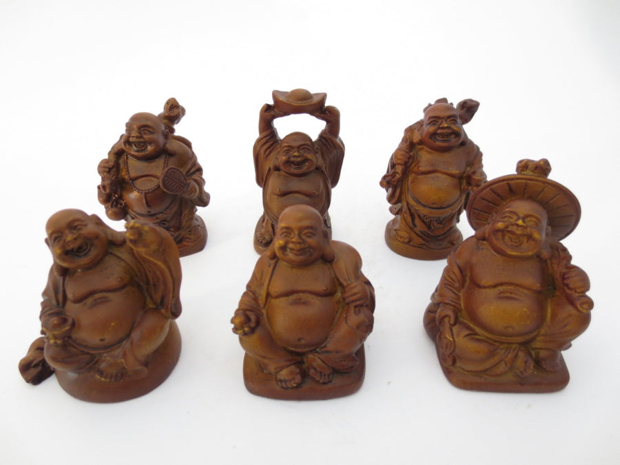 5cm Buddha Set Braun (6st)