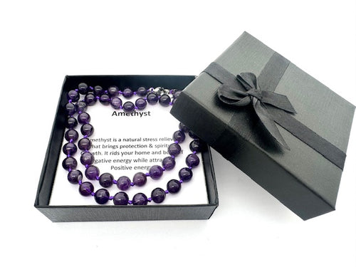 8mm Edelsteinkette mit Box