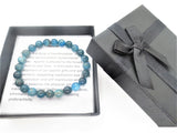 8 mm Apatit Edelsteinarmband – Geschenkbox Inklusiv