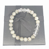 8mm Armband mit Geschenkbox - Labradorit und Diamant