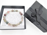8 mm Rutilquarz Edelsteinarmband – Geschenkbox Inklusiv
